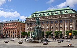 Náměstí se sochou krále Gustava II. Adolfa