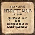 Stolperstein für Henriette Klaus (Wertheim).jpg