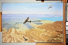 Study for “the Dead Sea- An Enemy Aeroplane over the Dead Sea, Palestine”