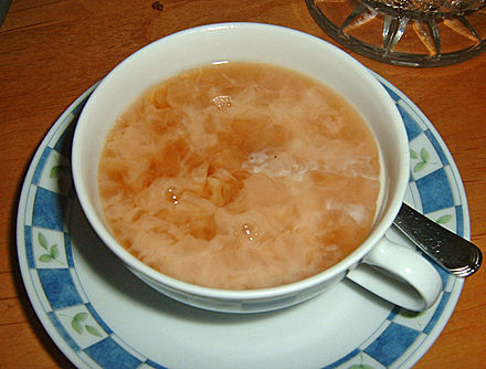 A cup of East Frisian tea with cream