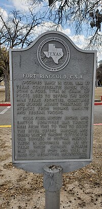 Thumbnail for File:Texas historical marker Fort Ringgold under the confederacy.jpg