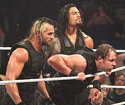 The Shield at the post-WrestleMania Raw in 2014.jpg