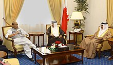 The Union Home Minister, Shri Rajnath Singh meeting the Deputy Prime Minister of Bahrain, Shaikh Ali Bin Khalifa Al Khalifa, in Manama on October 24, 2016.jpg