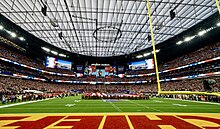 The American Flag out on the field for the national anthem Thunderbirds kick off Super Bowl LVIII (8245718).jpg