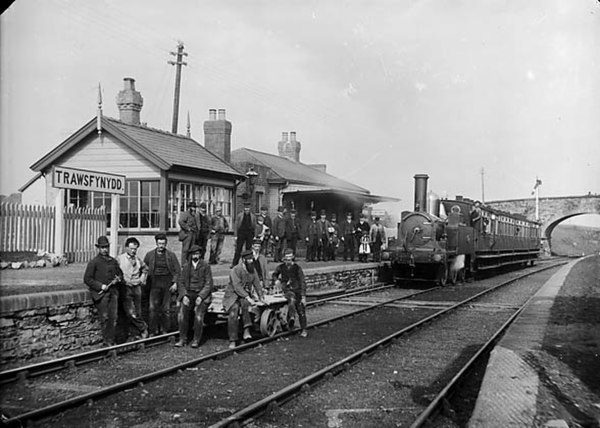 Trawsfynydd railway station in the 1880s