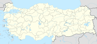 Turki, dengan Istanbul ditunjukkan di barat laut di sekitar sebidang kecil daratan yang dikelilingi laut