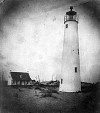 U.S. Coast Guard Archive Photo of the original 1833 Cape St. George Lighthouse, St. George Island, Florida.