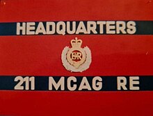 Unit Sign at Horrocks Barracks: HQ 211 MCAG RE, 1978. Unit Sign HQ 211 MCAG RE.jpg