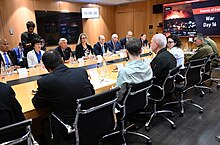 Booker with Israeli Defense Minister Yoav Galant in Israel, October 22, 2023 United States Congressional Delegation visit to Israel on October 22, 2023 - 93.jpg