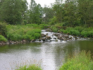 Varduva river in Lithuania