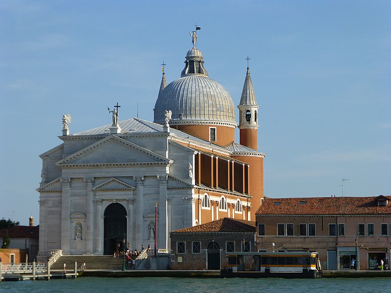 File:Venezia (Venice), Il Redentore, Chiesa dell Santissimo Redentore, Church of the Most Holy Redeemer, view from Canale della Guidecca, 4 July 2012.JPG