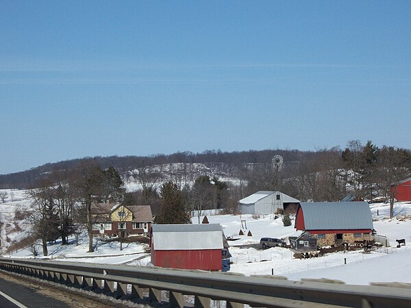 Farm and countryside near Hillsboro, along Wisconsin Highway 80