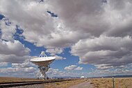 An antenna deployed at the VLA