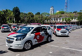 Police cars of the Policia do Estado de Sao Paulo in 2017 Viaturas da Policia de Sao Paulo.jpg