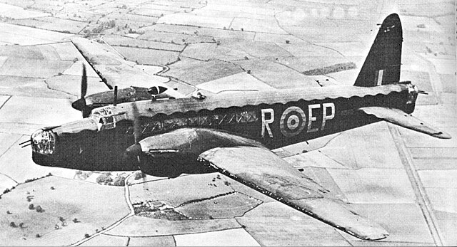 The Merlin-engined Wellington Mark II. This aircraft belongs to No. 104 Sqn.