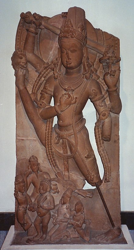 Vishnu Trivikrama, an 11th-century Pratihara stone sculpture from Kashipur