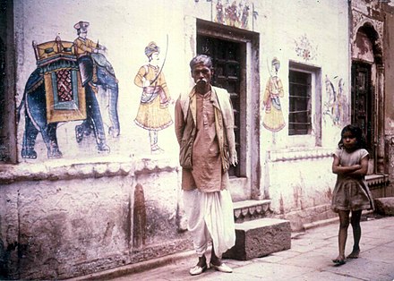 Wall paintings, Varanasi, 1973