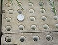 Former waterworks in Bautzen Strehla, built in 1893, now a technical monument. Concrete filter with filter insert