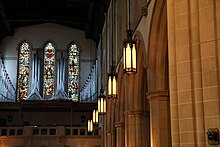 West End Organ Antiphonal Division, West Window, Heaton, Butler and Bayne, London, England West End Organ Antiphonal Division.jpg