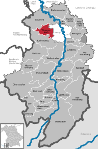 Poziția Wiggensbach pe harta districtului Oberallgäu