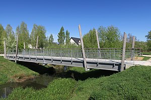 Bridge at Parc du Rabbargala in Wittenheim, France