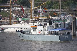 Support vessel "Putlos" of the german navy