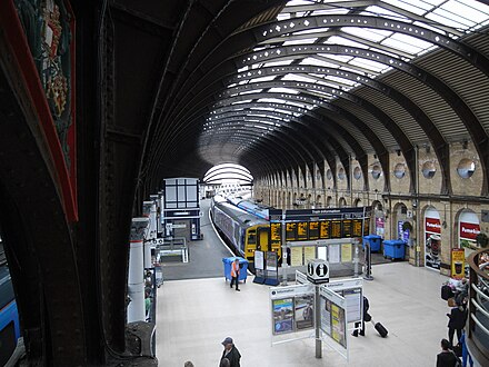 The arched roof over the platforms