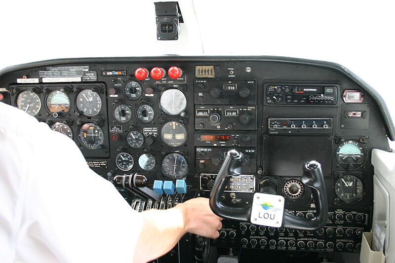 File:ZK-LOU BN-2 Trislander Great Barrier Cockpit (8390957633).jpg