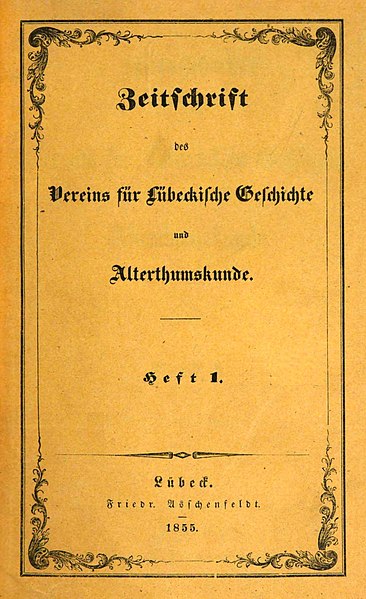 File:Zeitschrift des Vereins für Lübeckische Geschichte und Altertumskunde 1860 Titel.jpg