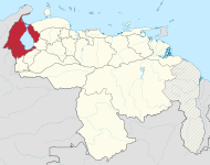 Položaj države na karti Venecuele