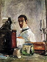   Toulouse-Lautrec - Auto-portrait devant un miroir. 1882