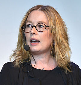 Åsa Linderborg i en debat om kulturradikalisme på Kulturhuset i Stockholm den 29 november 2014.