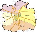 English: Districts of Lodz Polski: Dzielnice Łodzi