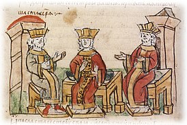 Basil II af Bulgarien og Konstantin VIII overbeviser Anna om at gifte sig med Vladimir