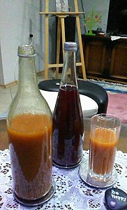 Домашен густ сок од вишна и кајсија