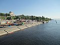 Развлекательные аттракционы на Волгоградской набережной в период половодья