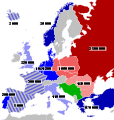 Effectifs des forces armées de l'OTAN et du pacte de Varsovie en 1973 (Les chiffres en Islande et en Espagne correspondent aux effectifs américains stationnés dans ces pays) Pays membres de l'OTAN Alliés des pays de l'OTAN Pays membres du pacte de Varsovie Pays neutres Pays non-aligné