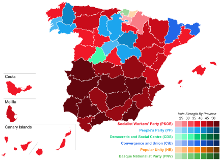 Élections européennes de 1989 en Espagne - Vote Strength.svg