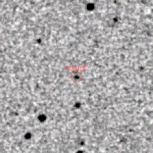 Precovery image of 2003 UZ413 taken by the Siding Spring Observatory in 1996. 2003uz413-19961014.gif