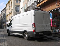 Rear view (from the left) of the van.