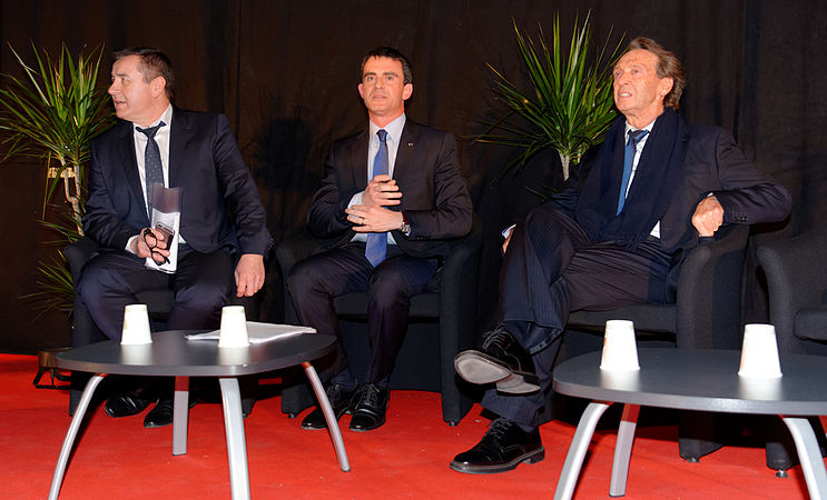 Frédéric Barbier, Manuel Valls et Martial Bourquin.