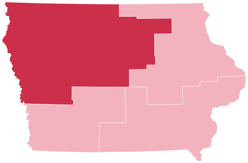 File:2016 United States presidential election in Iowa election results by congressional district.svg