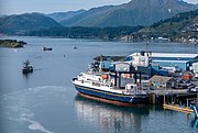 AMHS ferry, MV Tutsumena, docked in Kodiak, Alaska