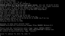 Black and white 386BSD installer screenshot