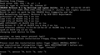 <span class="mw-page-title-main">386BSD</span> Operating system