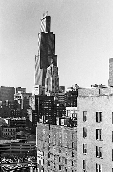 The tower in 1978, after its completion