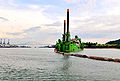English: Breydel Dredge at the south Access Channel in the Pacific entrance