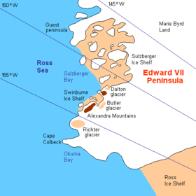 (en) Carte de la terre du roi Édouard VII.