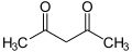 de: Struktur von Acetylaceton; en: Structure of acetylacetone