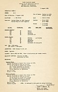 Ordem de ataque para o bombardeio de Hiroshima publicada em 5 de agosto de 1945